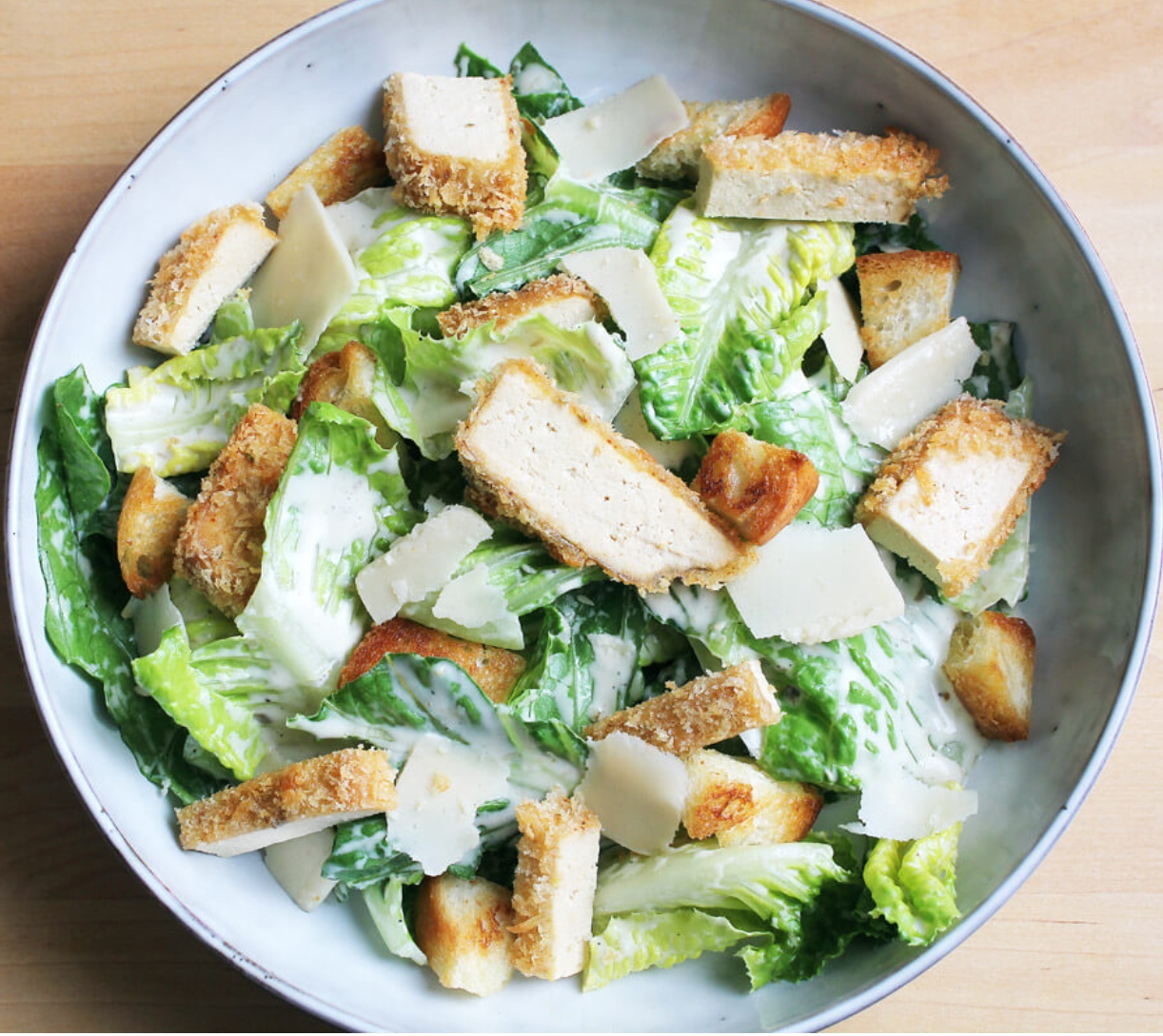 Protein Packed Easy Vegan Caesar Salad
